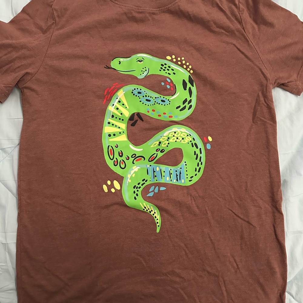 Cat & Jack Boys Snake Graphic Tee | Brown Colorful Print